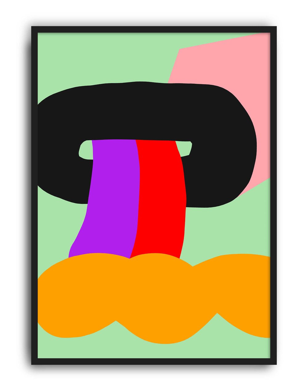 Neon Passage Renkli Soyut Geometrik Duvar Tablosu