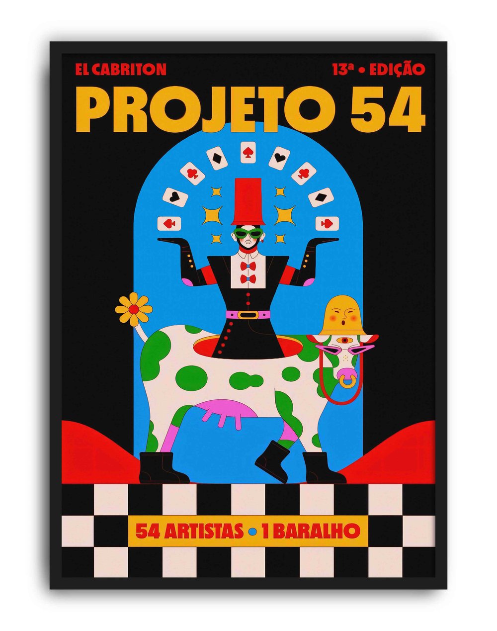 Projeto 54 Modern Duvar Tablosu - Renkli Sihirbaz Figüratif Poster