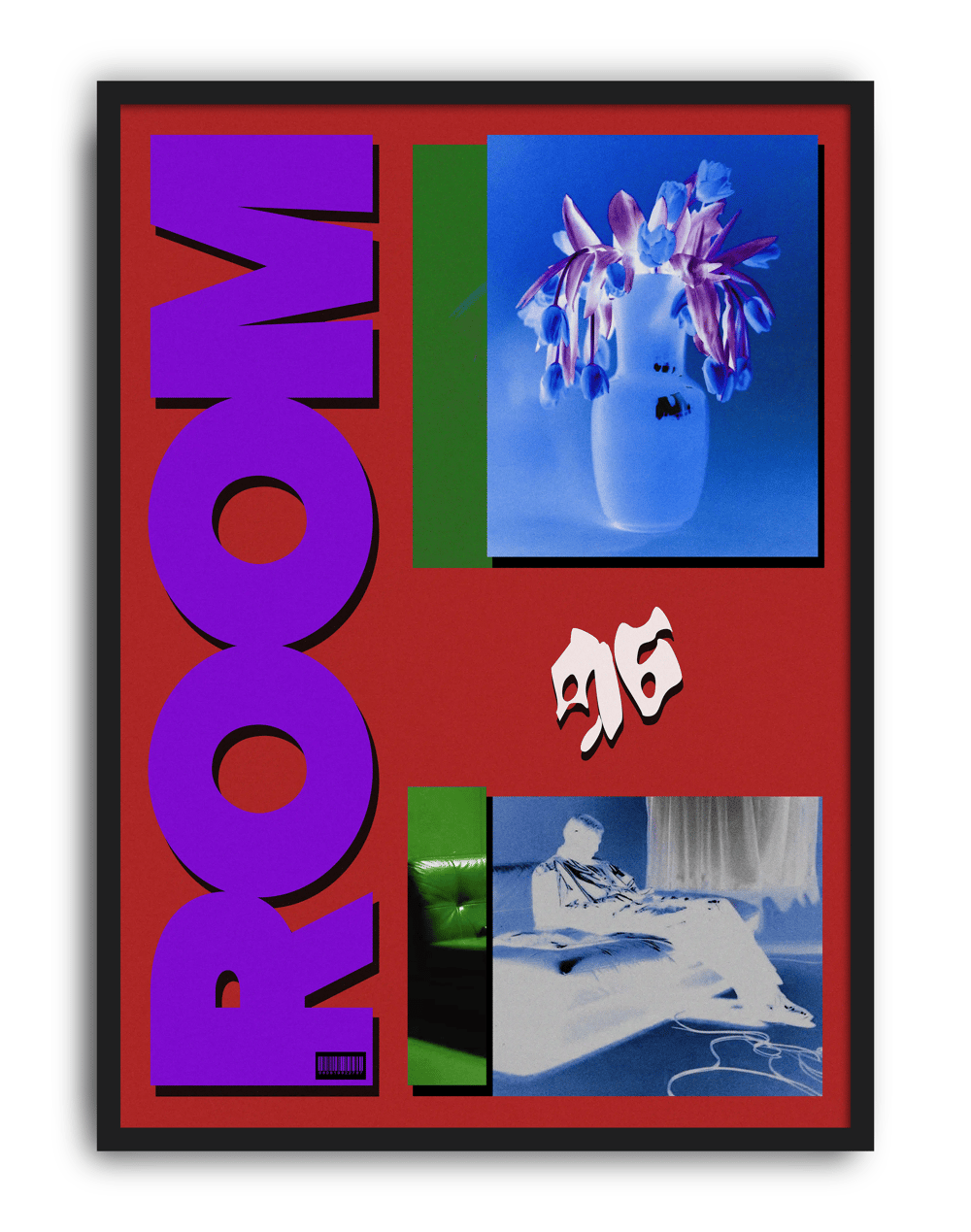 Purple Room Modern Duvar Tablosu – Kırmızı Mor Kolaj Poster