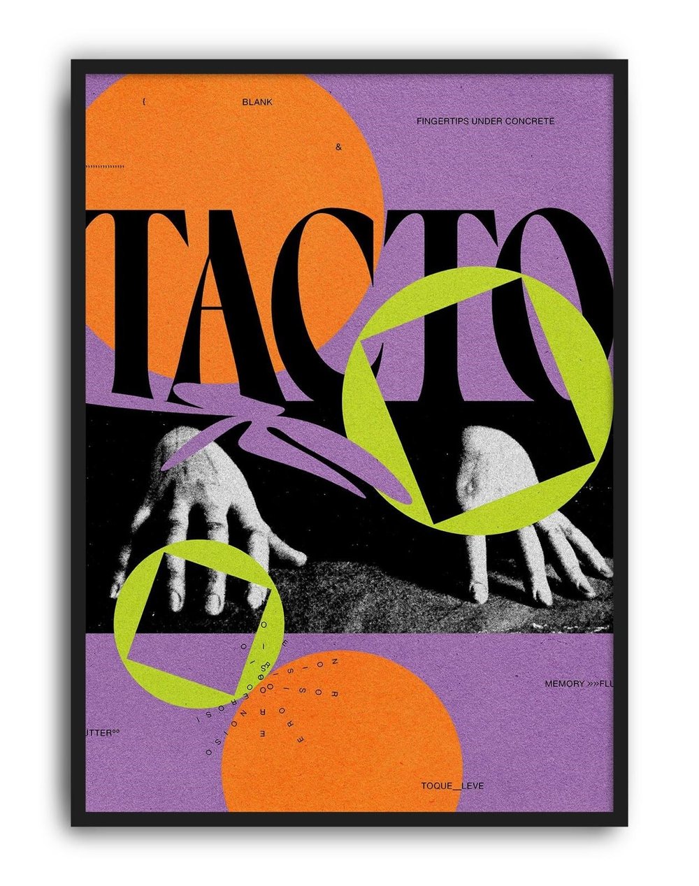 Tacto Pop Ahşap Çerçeveli Tablo | Renkli Modern Poster Duvar Dekoru