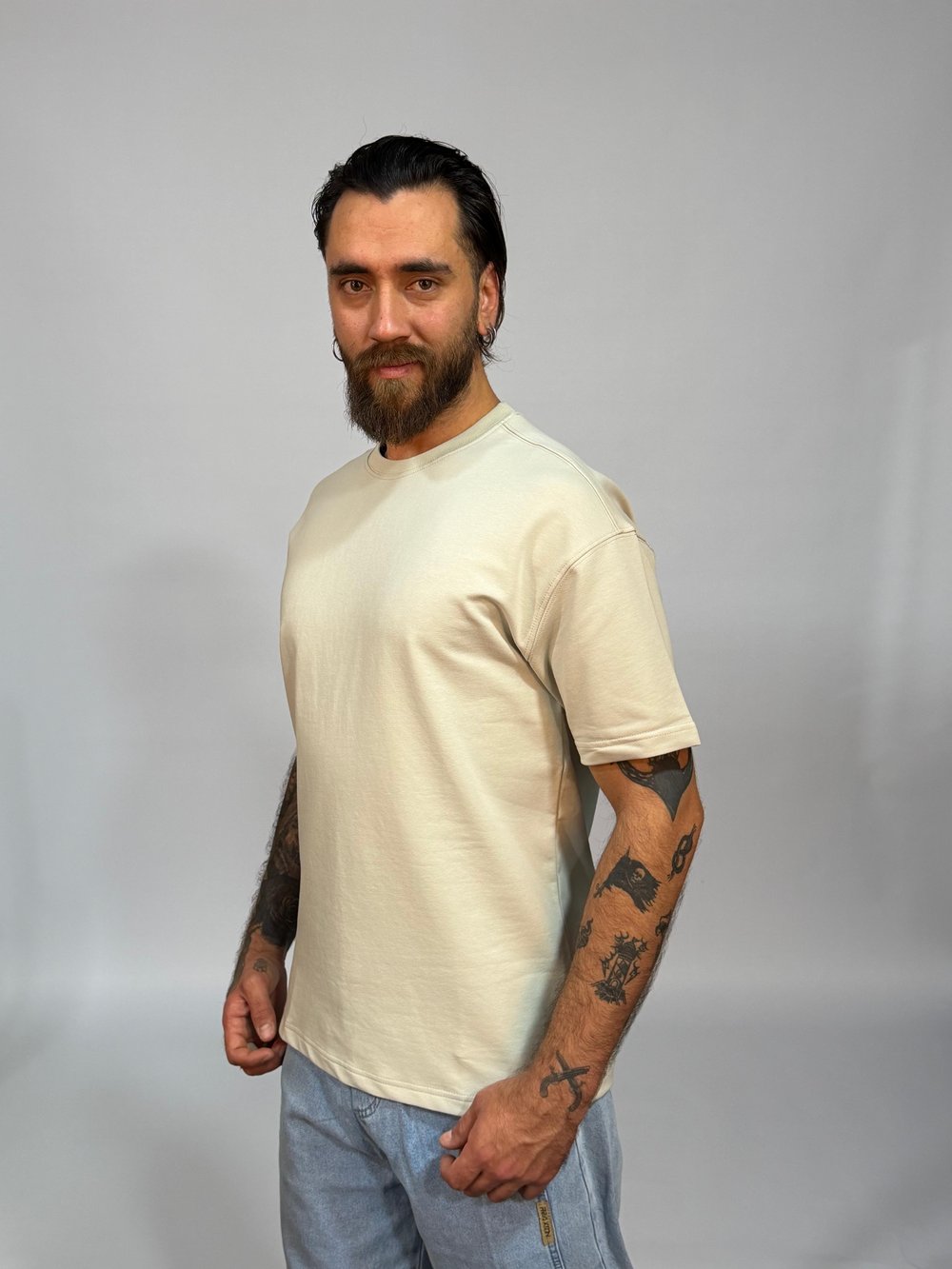 Basic Krem Tişört