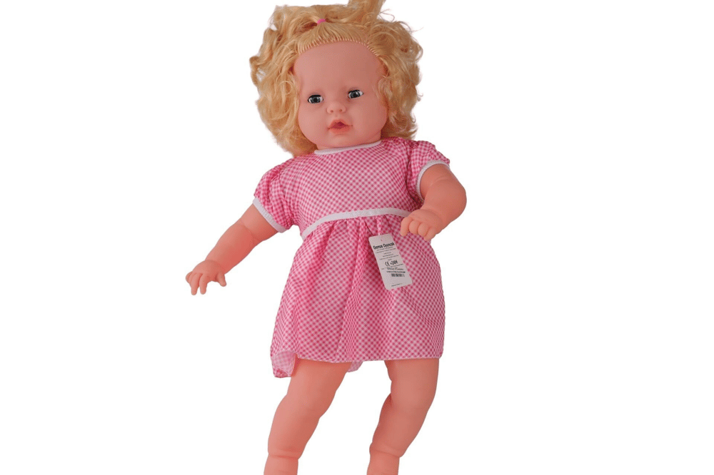 0073 60 CM DOLGU GÖVDELİ SAÇLI BÜYÜK BEBEK - STOKTA OLAN MODEL GÖNDERİLİR