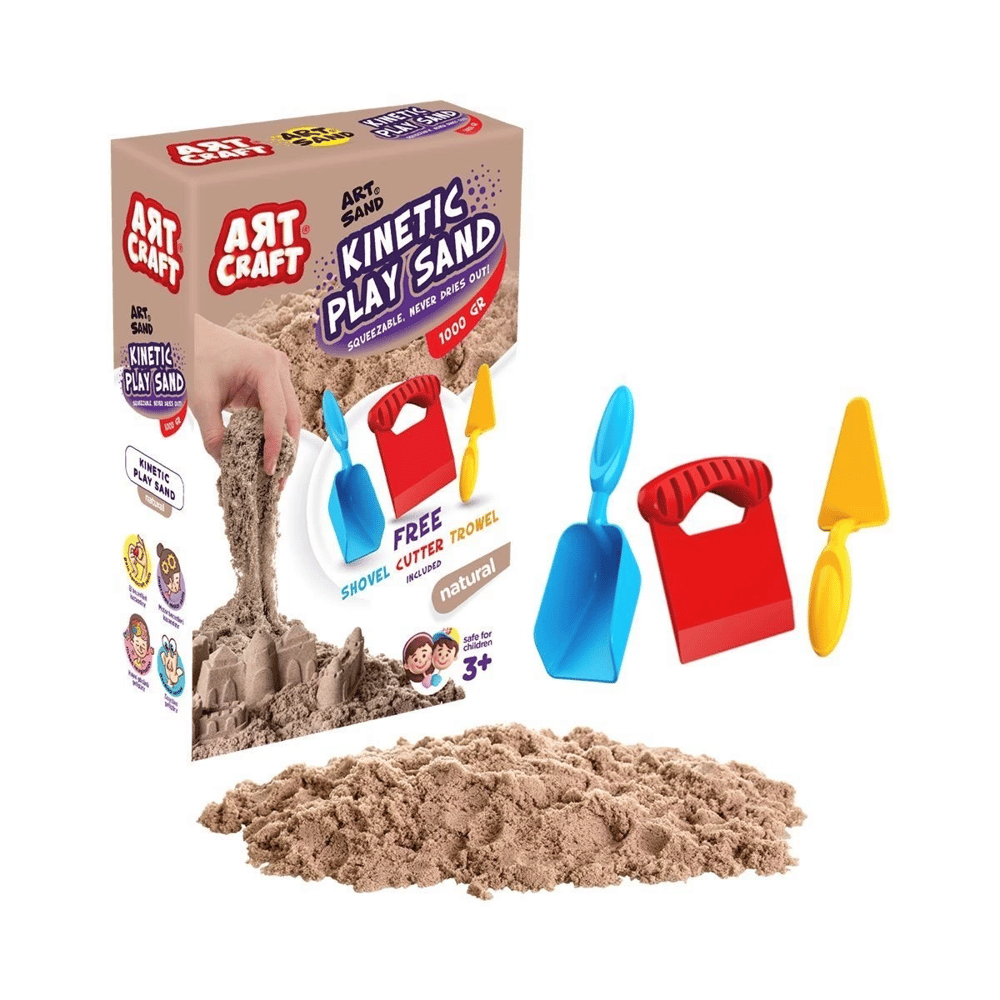 03690  Aksesuarlı Naturel Kinetik Oyun Kumu 1000 gr -
