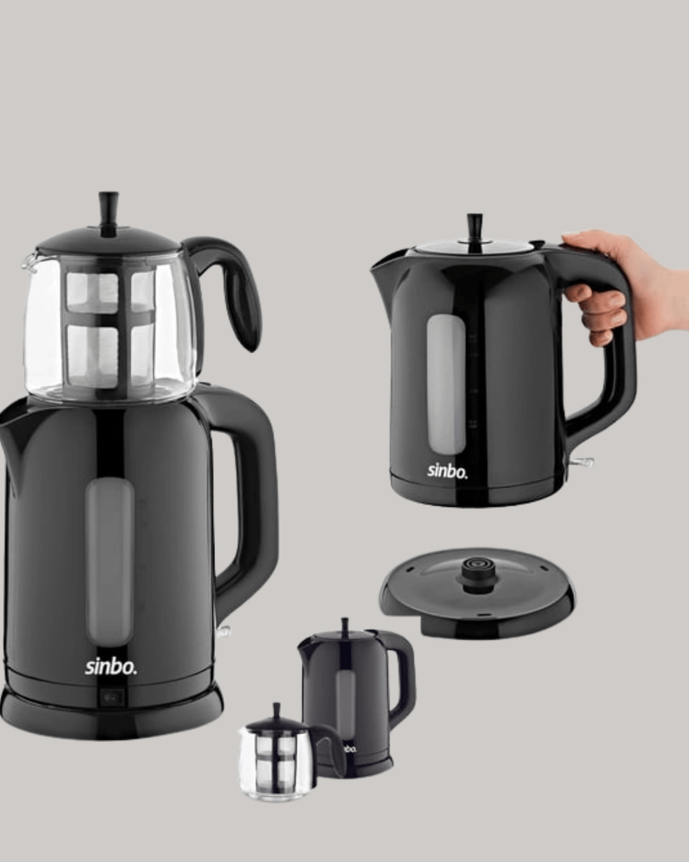 0,9 L Cam Demlik ve 1,7 L Su Haznesi ile Çay Keyfi Yeni Nesil