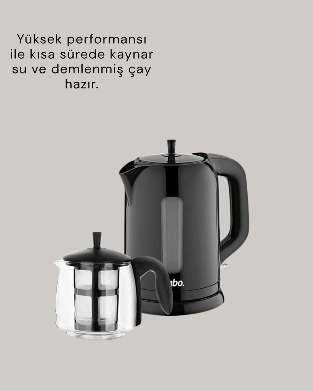 0,9 L Cam Demlik ve 1,7 L Su Haznesi ile Çay Keyfi Yeni Nesil