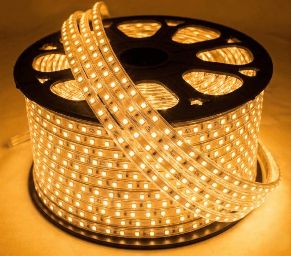 1 Adet 25 Metre CATA CT 4497 Dış Mekan 120 Ledli Yapışkanlı 220V Şerit Led Amber Işık