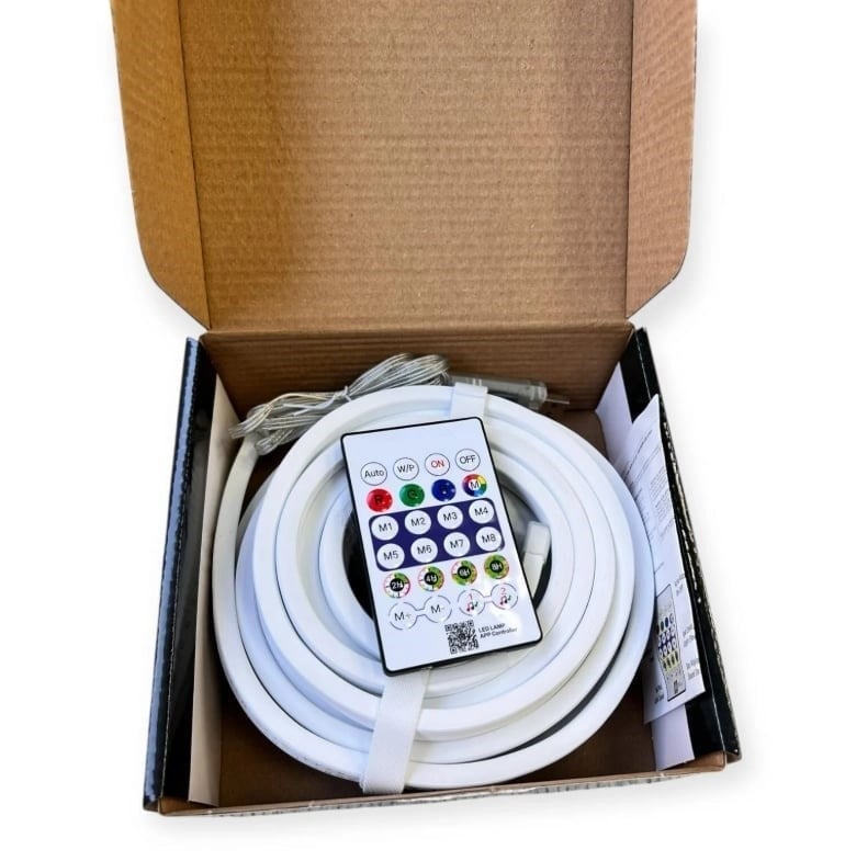 1 Adet AC 5435 RGB Pixel Neon Led Seti USB Girişli Kumandalı 5 Metre