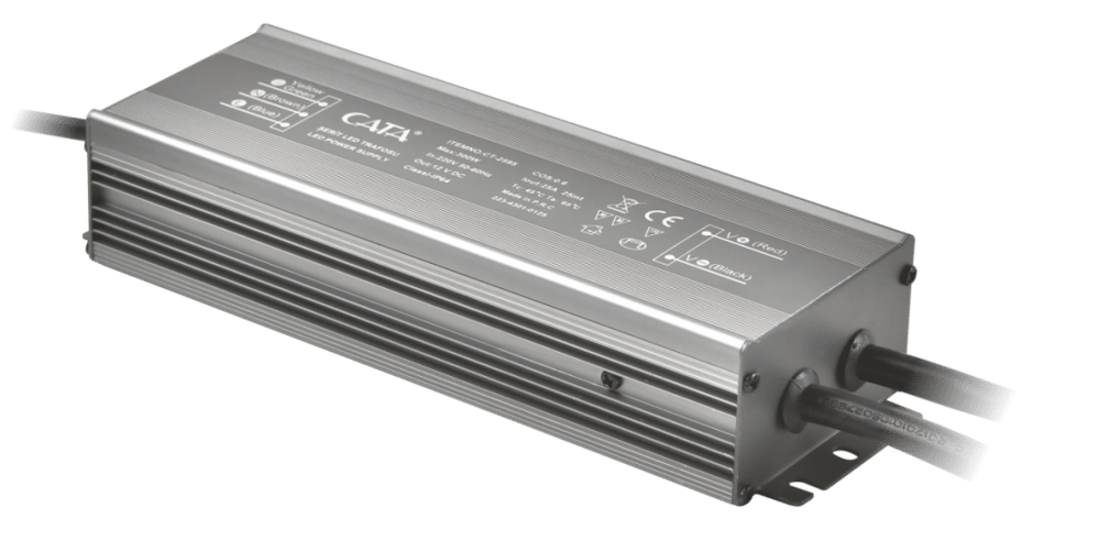 1 Adet CATA CT 2595 Dış Mekan 25A Şerit Led Trafosu 12V 300W