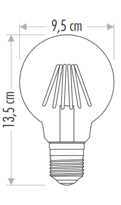1 Adet CATA CT 4354 Glop Led Rustik Ampul 6W 3200K Gün Işığı E27 Duy