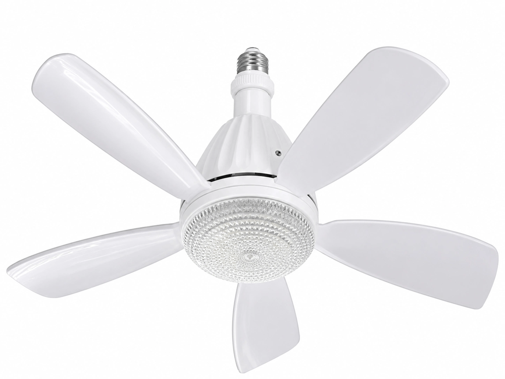 1 Adet FİM Kristal 30W Ledli 5 Kanat Tavan Vantilatörü 1154 Kumandalı 3 Renk E27 Duy