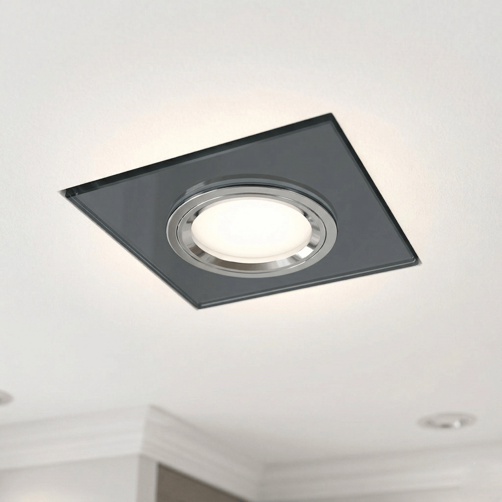 1 Adet NOAS YL65 1630 Hades Kare Cam Spot Kasası GU10 Duy