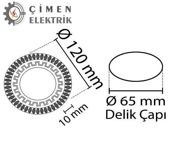 1 Adet NOAS YL65 1757 Flora Led Çerçeveli 4000K + Mavi Yuvarlak Kristal Cam Spot GU10 Duy