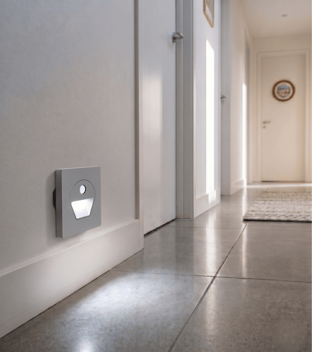 1 Adet NOAS YL69 1521 1W Füme Kasa Sensörlü Koridor Aydınlatması 6400K Beyaz Işık