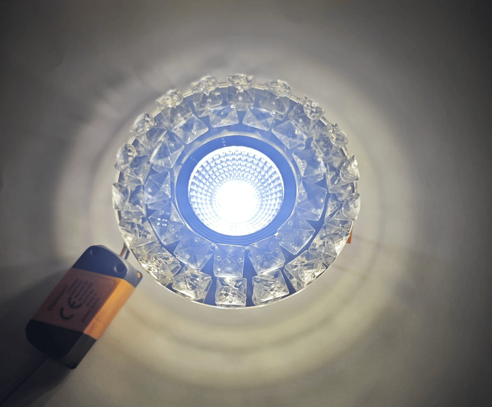 1 Adet SUNLED 8202 Cam Spot Kasası 5W Beyaz Işık Led Çerçeveli Günışığı