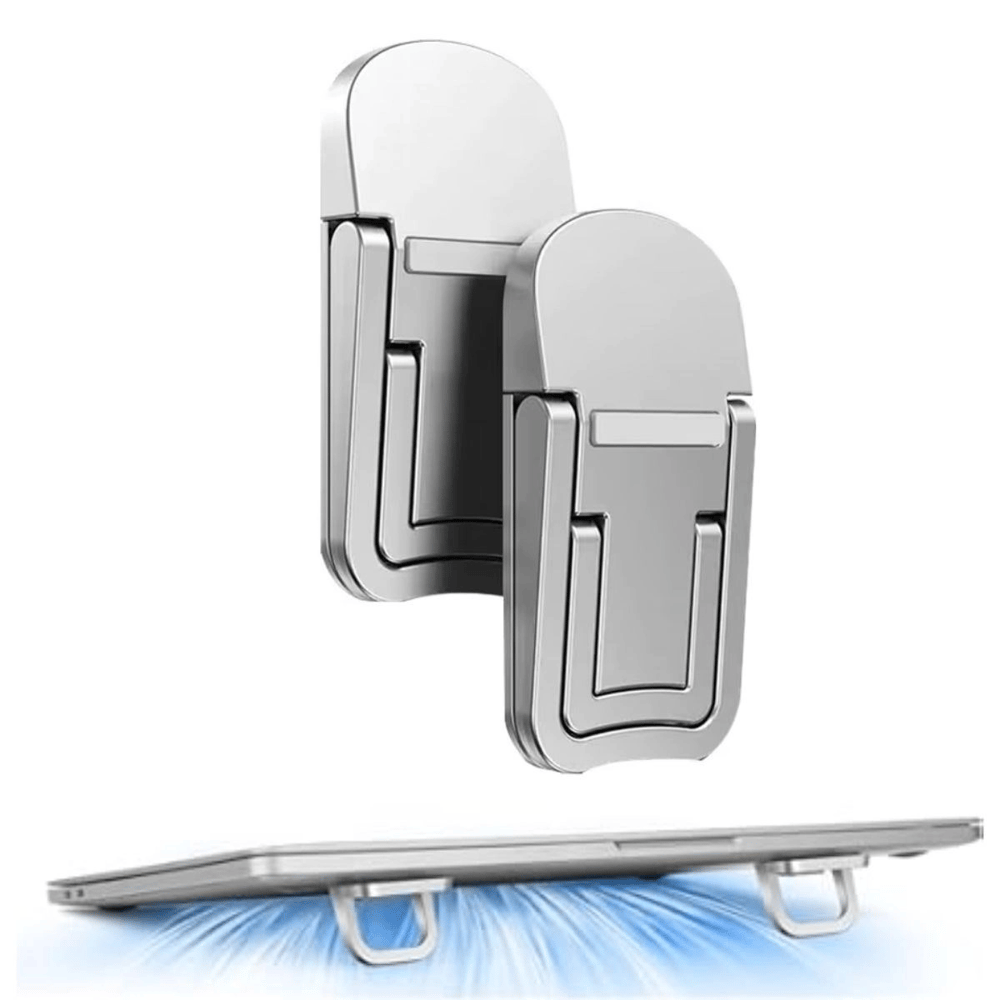 1 Çift Yapışkanlı Katlanabilir Laptop Standı – Mini Notebook Yükseltici, Taşınabilir Kaymaz Laptop Ayağı Bx40