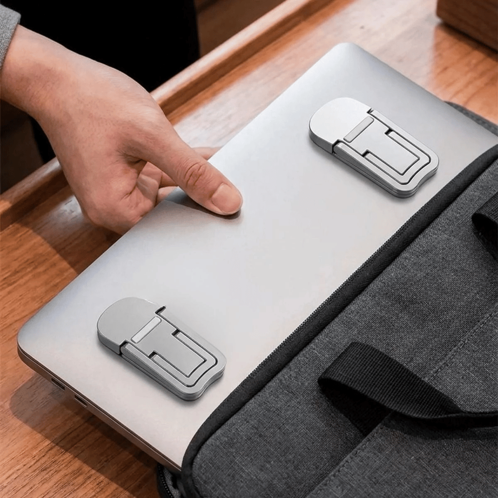 1 Çift Yapışkanlı Katlanabilir Laptop Standı – Mini Notebook Yükseltici, Taşınabilir Kaymaz Laptop Ayağı Bx40