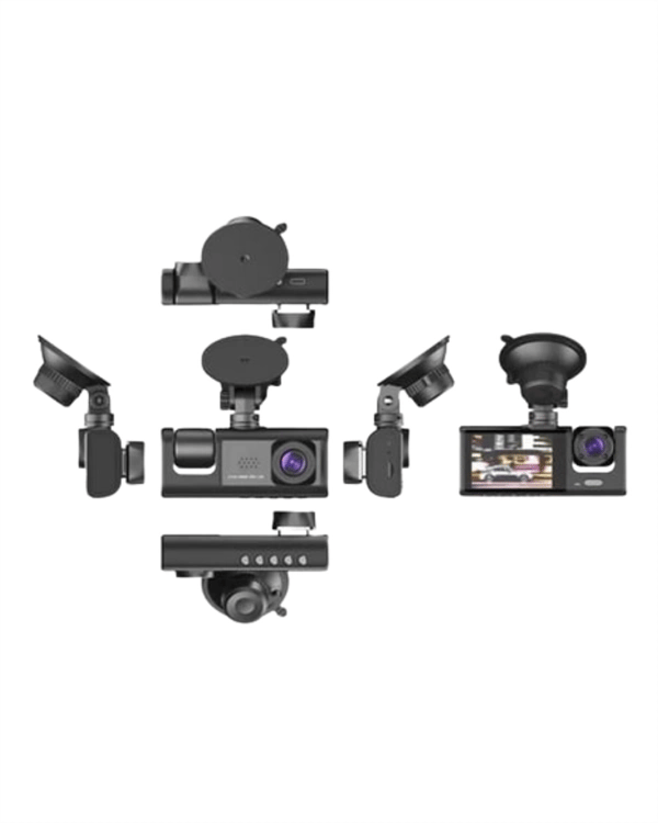 1. 3 Kameralı Full HD Araç Kamerası – Ön, İç ve Arka Görüş ile %100 Kapsama