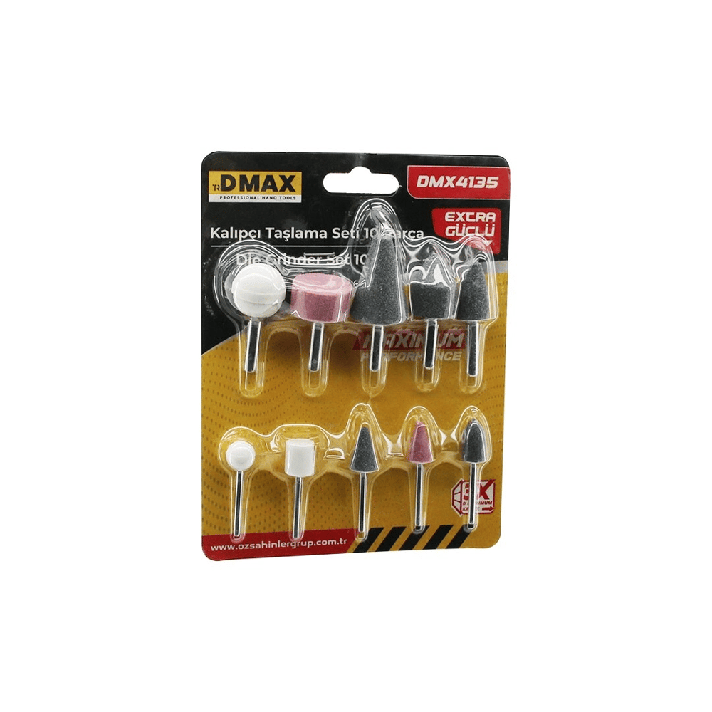 10  Pcs Kalıpcı Taşlama Seti Temizleme - Parlatma - Çapak Alma - Pas Sıyırma Bx40
