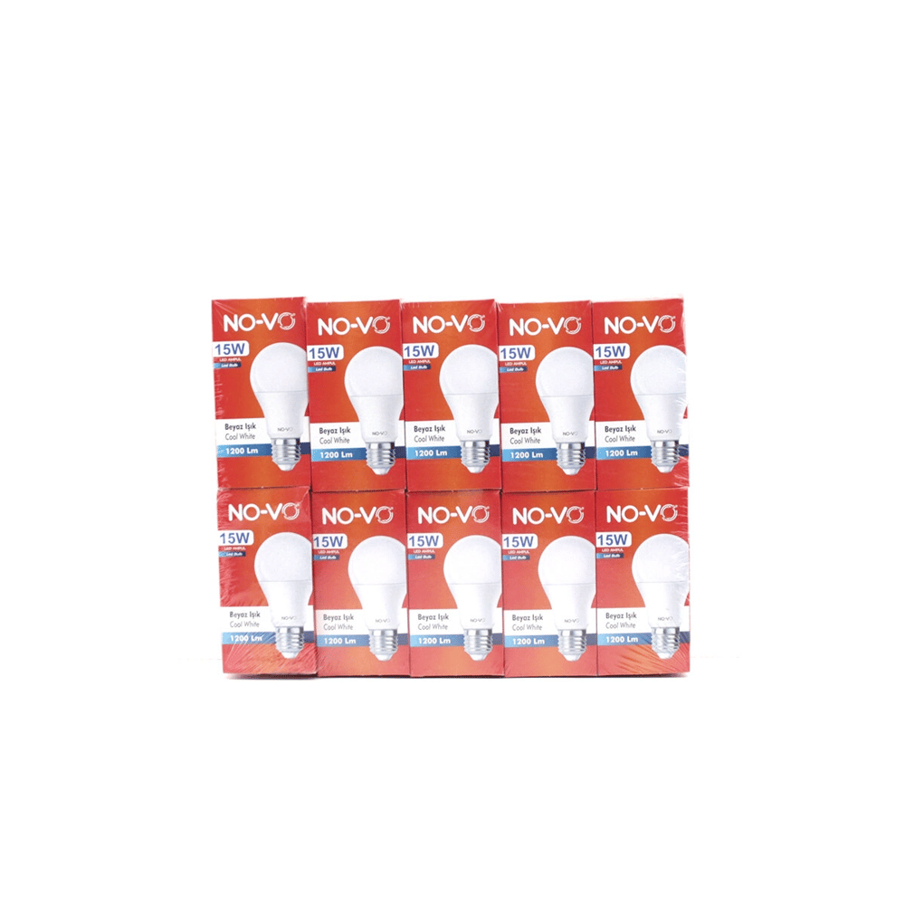 10 Adet 15w Beyaz Led Ampul 1200lm 6500k 15.000 Saat Ömür Bx40