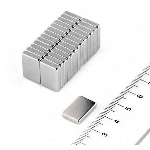 10 Adet 15x10x1.5 mm Köşeli Neodyum Mıknatıs N35 Magnet Dayanıklı Nikel Kaplama