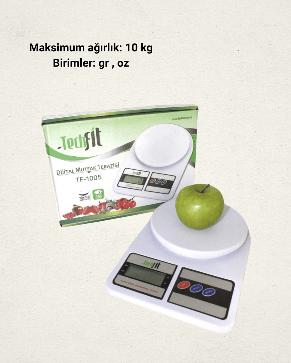 10 Kg Kapasiteli LCD Ekranlı Dijital Mutfak Tartıs