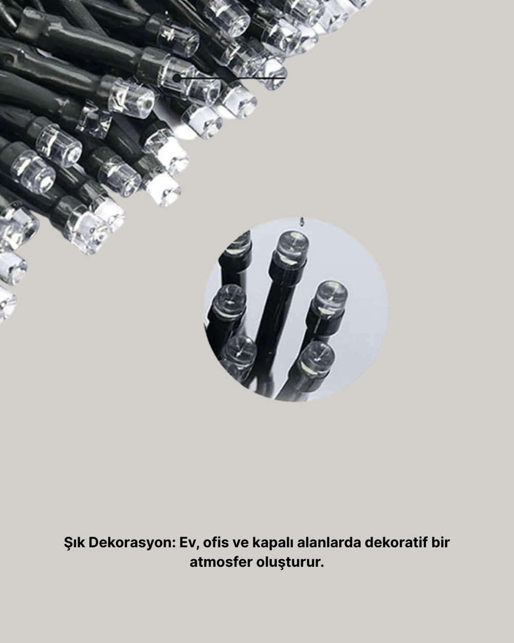 10 Metre LED Işıklı Dekoratif Parti ve Kutlama Aydınlatması