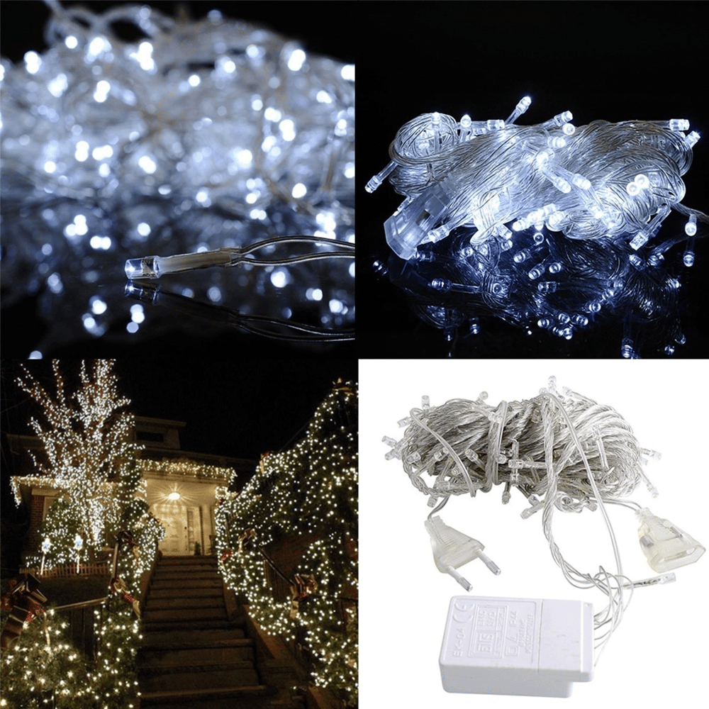 100 Ledli 8 Fonksiyonlu 10 Metre Led Aydınlatma Dekor Lambası (beyaz) Bx40