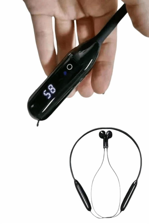100 Saat Kablolu Boyun Askılı Dijital Göstergeli Bluetooth Kulaklık