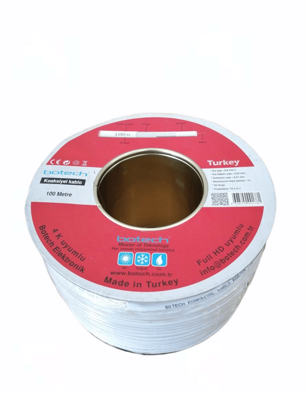 100mt Uydu Anten Kablosu Rg 6u Bx40