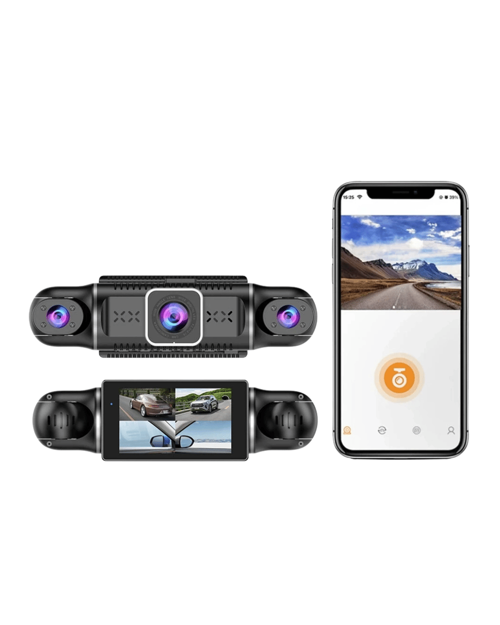 1080P Araç Kamerası Mobil Uygulama Bağlantılı G Sensörlü Güvenlik Sistemi