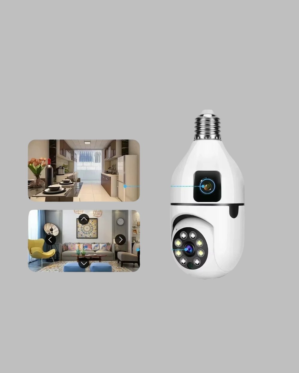 1080P WiFi Ampul Güvenlik Kamerası – Gece Görüş & Uzaktan Erişim Yeni Nesil