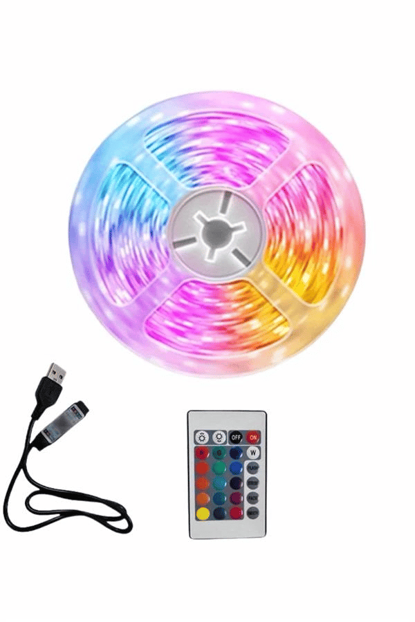 10M Şerit Led İç Mekan Renkli Rgb Şerit Led Kumandalı