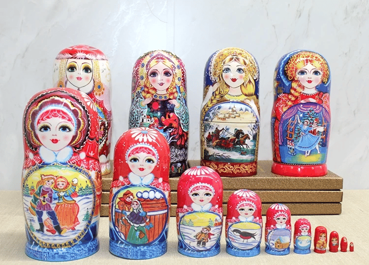 10'lu Ahşap Matruşka Seti Alk4389
