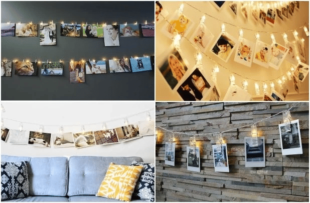 10lu Led Işıklı Fotoğraf Mandalları