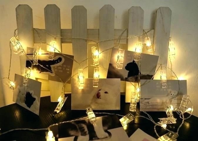 10lu Led Işıklı Fotoğraf Mandalları
