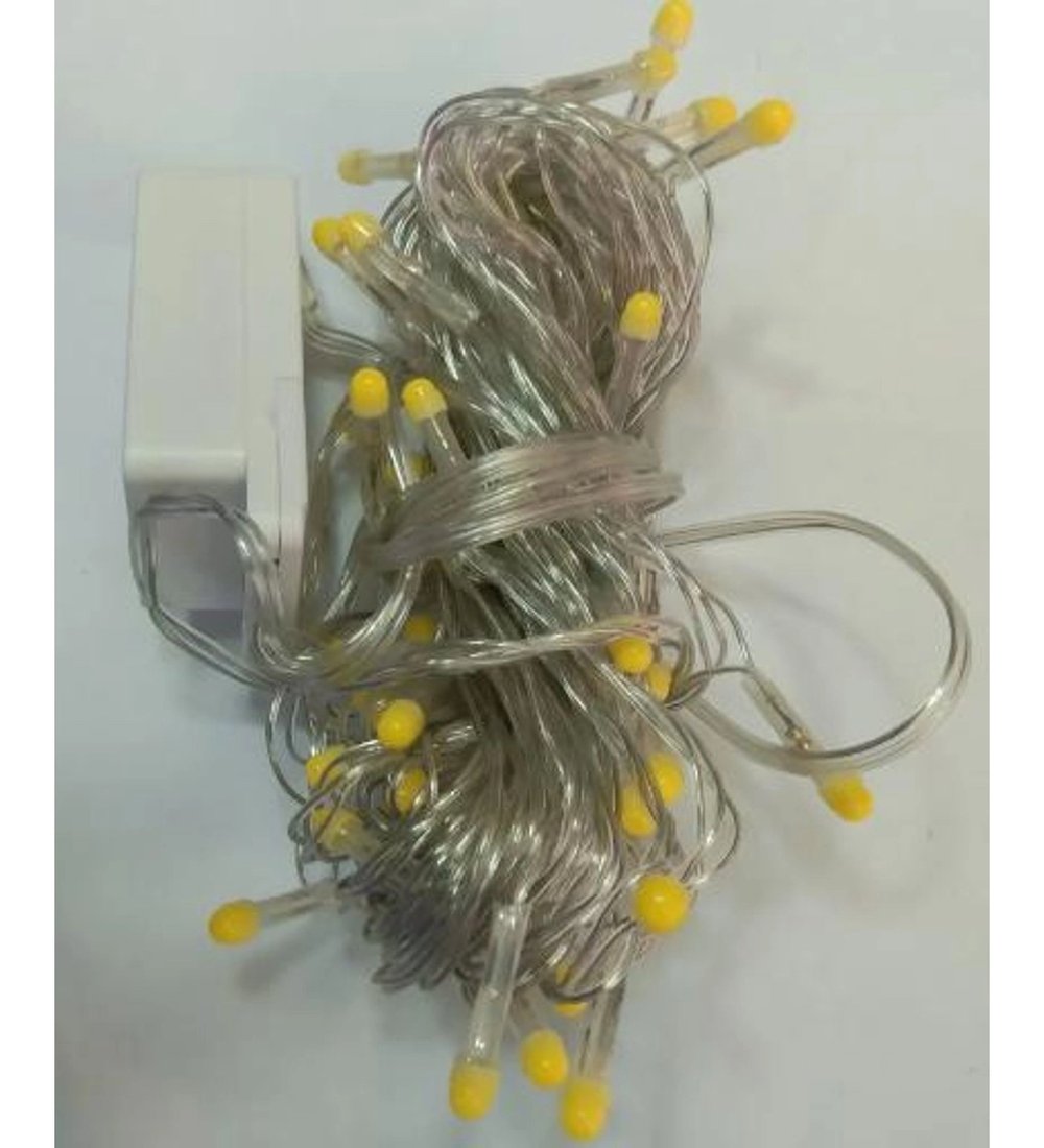 10m 100 Led Damla Uçlu Led Işık Beyaz Işık Şeffaf Kablo