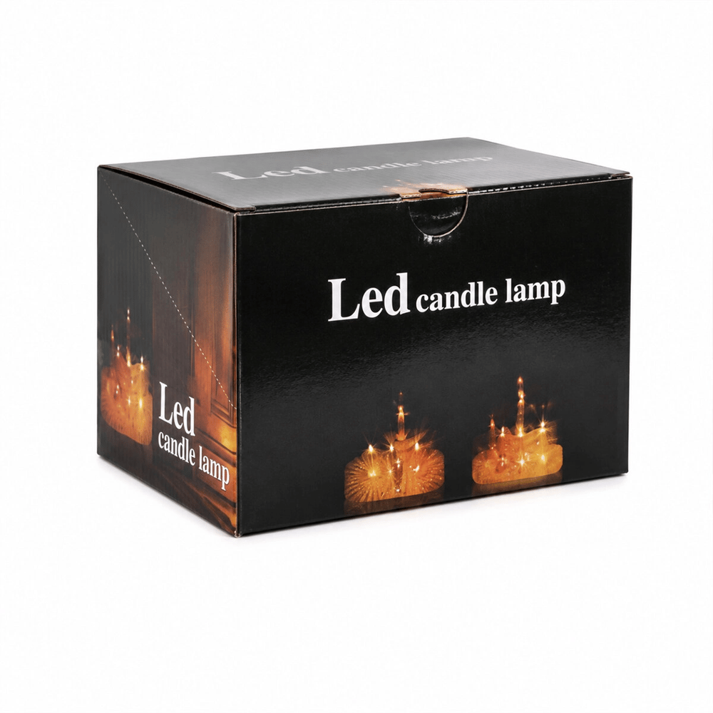 12 Adet Led Candle Kamp Büyük Boy= Çap:5cm - Y: 16cm Pilli Led Mum Mika Kristal Plastik Yakut-13637 Bx40