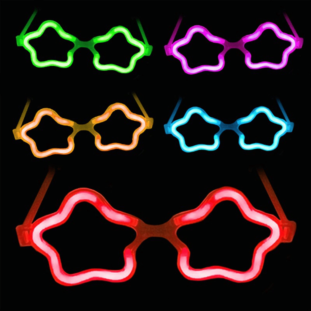 12 Adet Yıldız Glow Gözlük – Glow Partisi Ve Etkinlik İçin