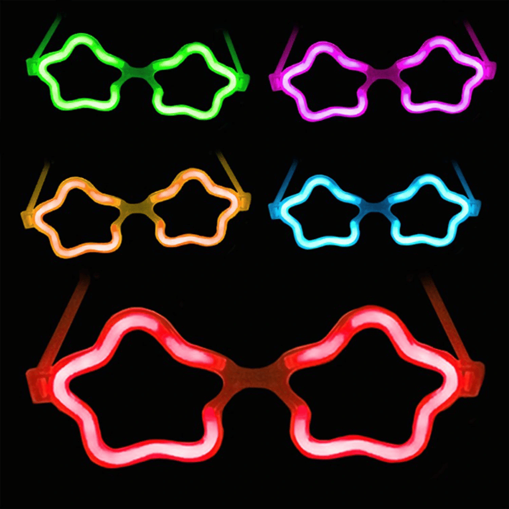 12 Adet Yıldız Glow Gözlük – Glow Partisi Ve Etkinlik İçin