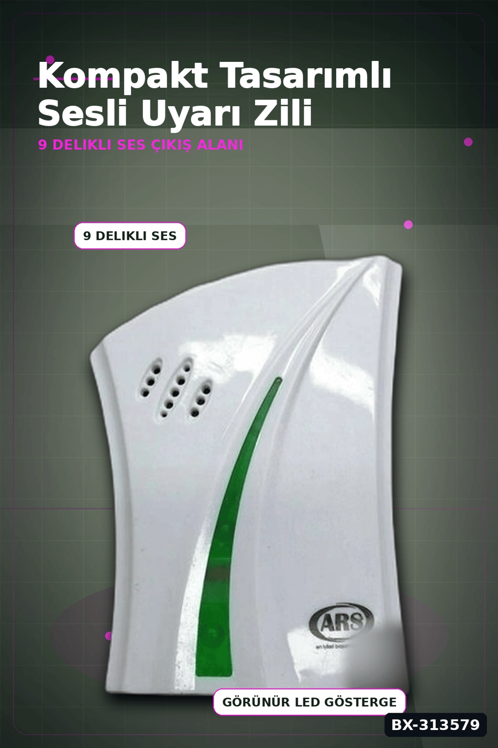 12 Volt Buzzer Sesli Kapı Zili Bx40 Tekli Paket - Düşük Voltajlı Kapı Zili BX-313579