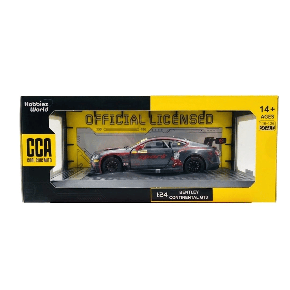1/24 Bentley Continental GT3 Silver Grey Model Araba