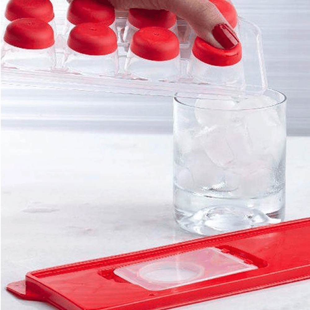 12li Kapaklı Yapışmaz Silikon Tabanlı Plastik Küp Buz Kalıbı Bx40