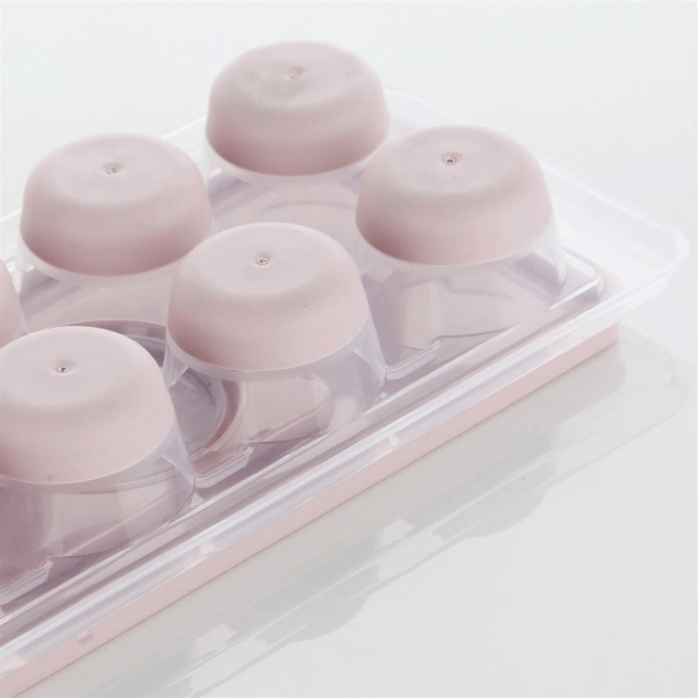 12li Kapaklı Yapışmaz Silikon Tabanlı Plastik Küp Buz Kalıbı Bx40