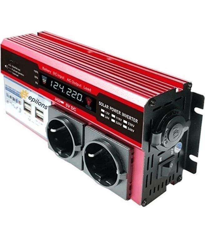 12v 2000w Modifiye Sinüs İnverter Araç Ve Güneş Enerjisi Uyumlu, Çift Usb, Çift Priz Ve Çakmaklık Eco Lounge