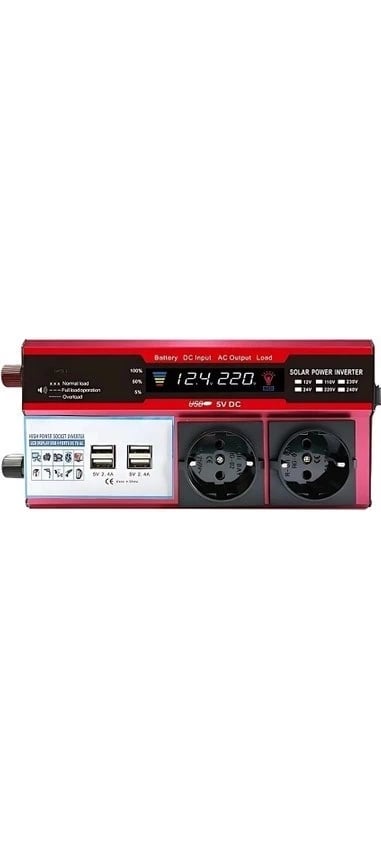 12v 2000w Modifiye Sinüs İnverter Araç Ve Güneş Enerjisi Uyumlu, Çift Usb, Çift Priz Ve Çakmaklık Eco Lounge