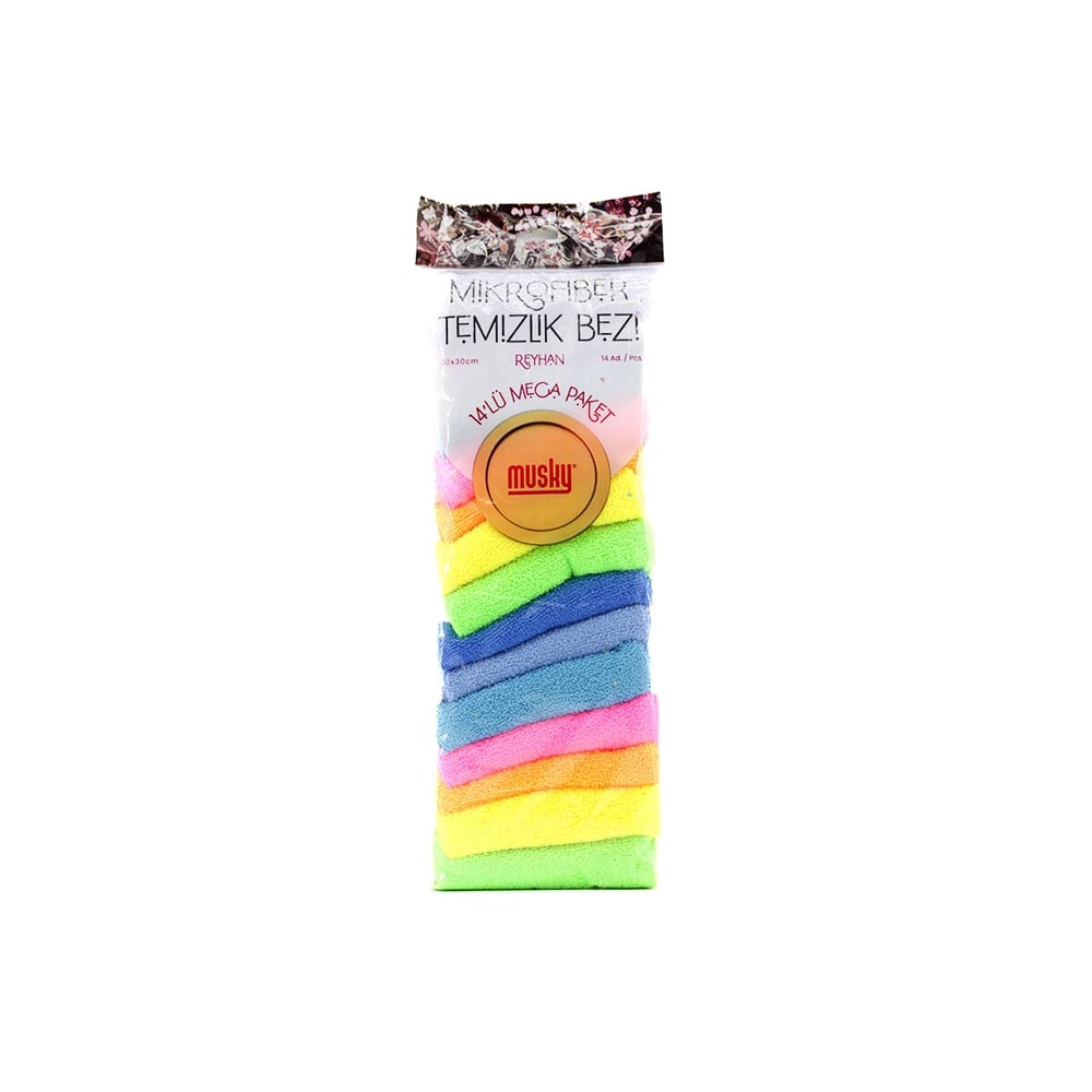 14pcs Mikrofiber Temizlik Bezi 30x30cm Bx40