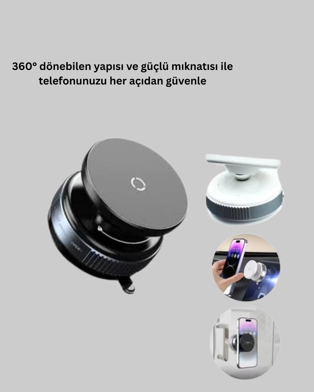 16 Mıknatıslı Araç Telefon Tutucu Kaymaz ve Güvenli