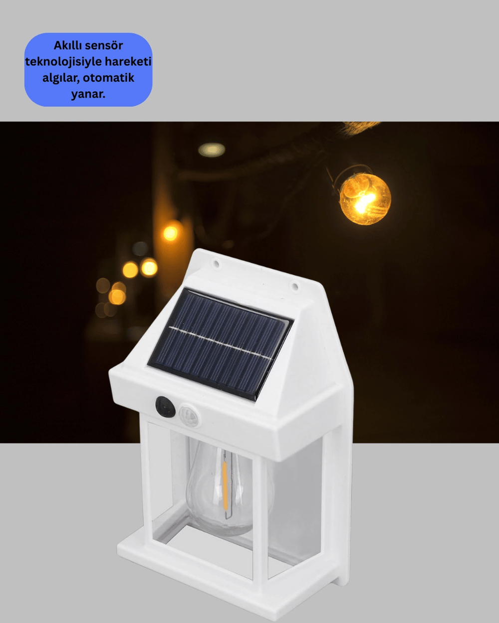 1800 mAh Pilli Solar Duvar Aydınlatma Yeni Nesil