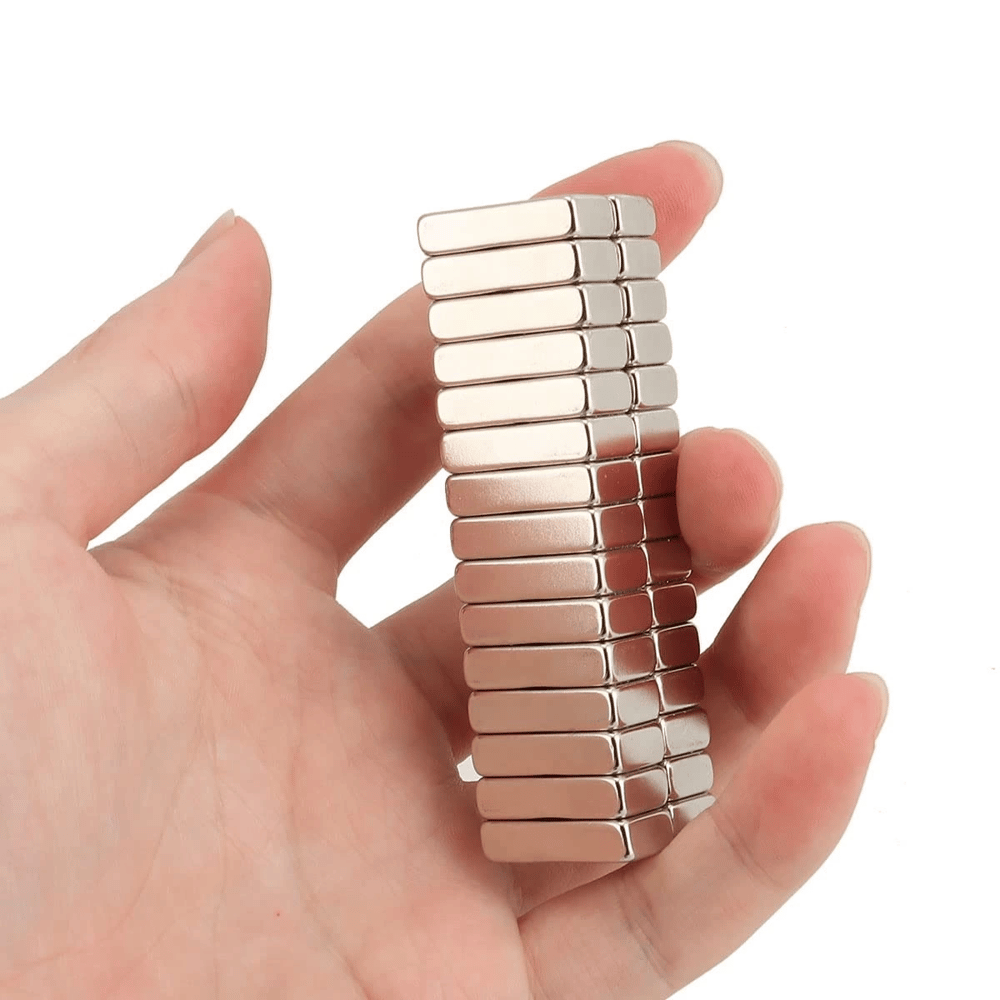 2 Adet 20x10x5 mm Neodyum Magnet N35 Güçlü Mıknatıs Köşeli ve Dayanıklı Nikel Kaplama