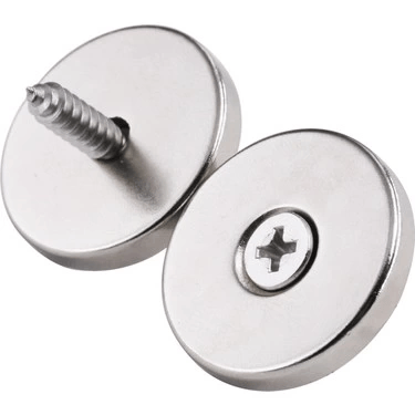 2 Adet 25x10/5x5,5 mm Neodyum Mıknatıs Havşa Delikli Magnet Vida Atılabilir N35 Nikel Paslanmaz